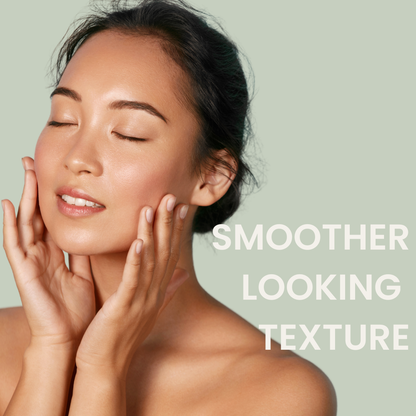 Woman with smoother-looking skin texture